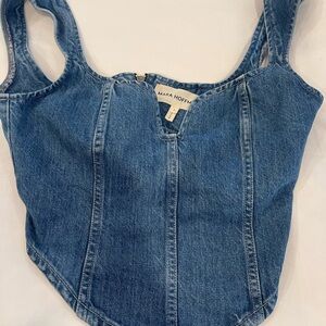 Mara Hoffman Blue Denim Crop Top
